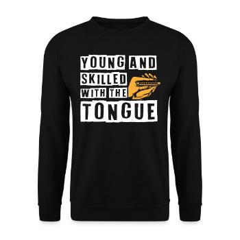 Harmonica player, Harmonica music - Unisex Sweatshirt - black - Front - Alina (178cm) & Michal (187cm)
