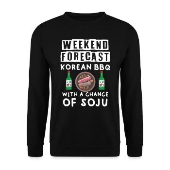 Korean BBQ, Korean Band, Korean - Unisex Sweatshirt - black - Front - Alina (178cm) & Michal (187cm)
