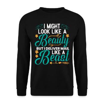 Postal worker, postal worker, postman - Unisex Sweatshirt - black - Front - Alina (178cm) & Michal (187cm)