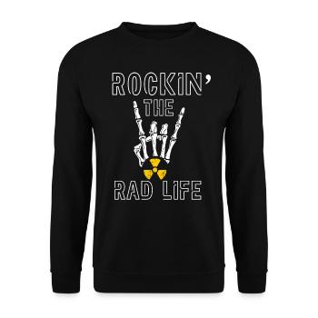 Radiology, radiologist, radiological technologist - Unisex Sweatshirt - black - Front - Alina (178cm) & Michal (187cm)