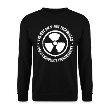 Radiology, radiologist, radiological technologist - Unisex Sweatshirt - black - Front - Alina (178cm) & Michal (187cm)