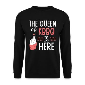 Korean BBQ, Korean - Unisex Sweatshirt - black - Front - Alina (178cm) & Michal (187cm)