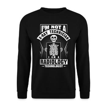 RAD technology, radiologist - Unisex Sweatshirt - black - Front - Alina (178cm) & Michal (187cm)