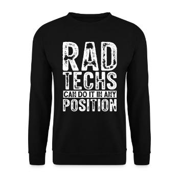 RAD technology, radiologist - Unisex Sweatshirt - black - Front - Alina (178cm) & Michal (187cm)
