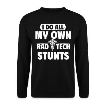 RAD technology, radiologist - Unisex Sweatshirt - black - Front - Alina (178cm) & Michal (187cm)