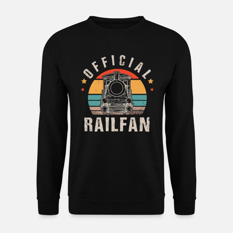 Eisenbahnventilator, Lokomotive, Eisenbahnleiter - Unisex Pullover - Schwarz