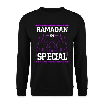 Ramadan, cadeaux du Ramadan, fêtes musulmanes - Sweat-shirt Unisexe - noir - Devant - Alina (178cm) & Michal (187cm)