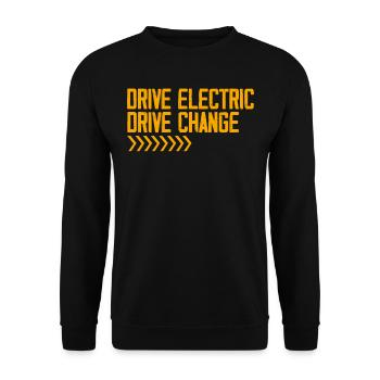 Renewable Energy, E-Cars, EV Life, EV Drivers - Unisex Sweatshirt - black - Front - Alina (178cm) & Michal (187cm)