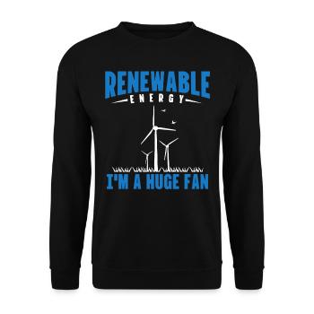 Énergie renouvelable, voitures électriques, vie des véhicules électriques, conducteurs de véhicules électriques - Sweat-shirt Unisexe - noir - Devant - Alina (178cm) & Michal (187cm)