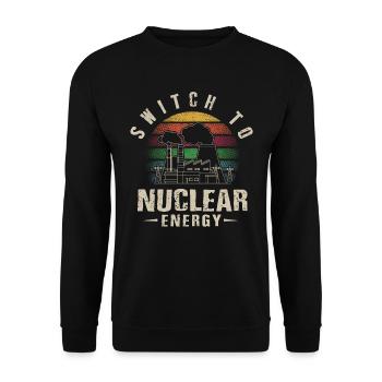 Renewable Energy, E-Cars, EV Life, EV Drivers - Unisex Sweatshirt - black - Front - Alina (178cm) & Michal (187cm)