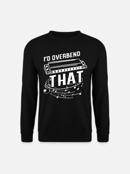 Harmonica player, Unny harmonica - Unisex Sweatshirt - black