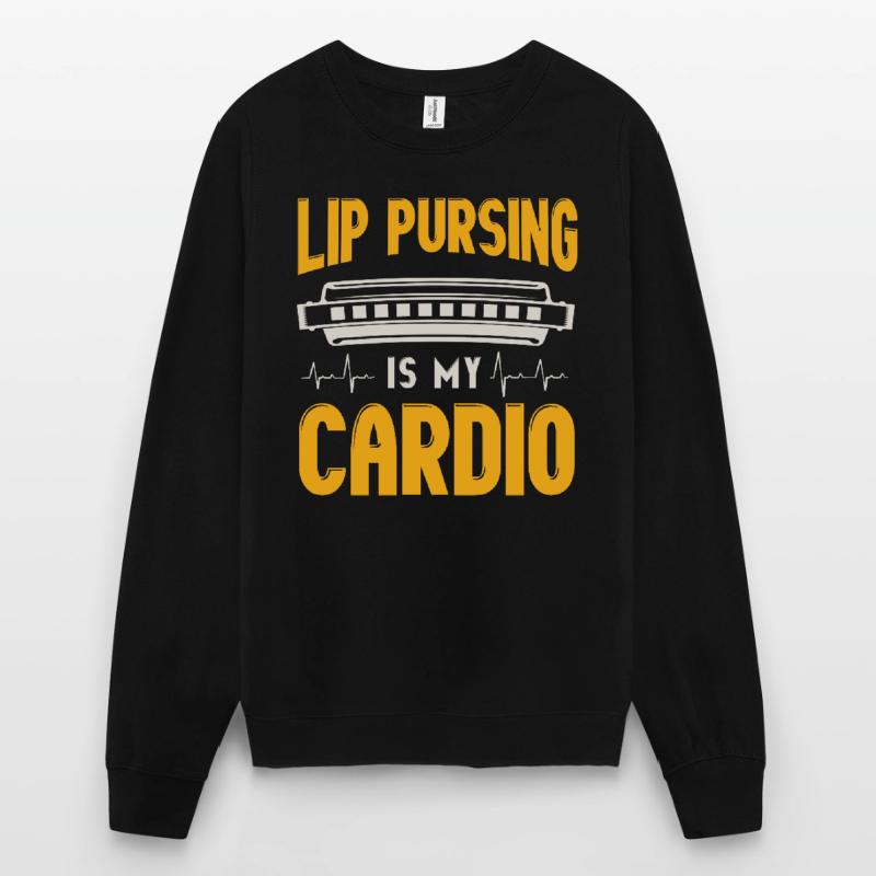Harmonica player, Unny harmonica Unisex Sweatshirt