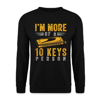 Harmonica player, Unny harmonica - Unisex Sweatshirt - black - Front - Alina (178cm) & Michal (187cm)