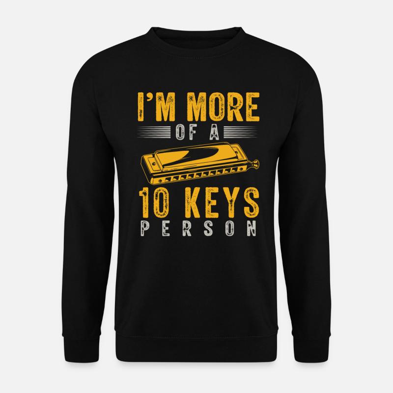 Harmonica player, Unny harmonica - Unisex Sweatshirt - black