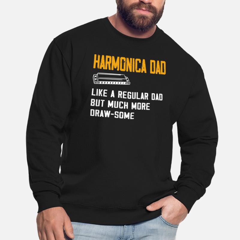 Harmonica player, Unny harmonica Unisex Sweatshirt