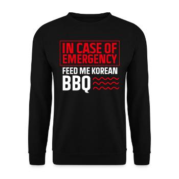 Korean BBQ, Korean - Unisex Sweatshirt - black - Front - Alina (178cm) & Michal (187cm)