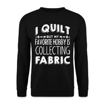 Quilten, Stricken, Nähen, Quilter - Unisex Pullover - Schwarz - Vorne - Alina (178cm) & Michal (187cm)
