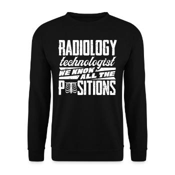 Radiologie, Radiologe - Unisex Pullover - Schwarz - Vorne - Alina (178cm) & Michal (187cm)