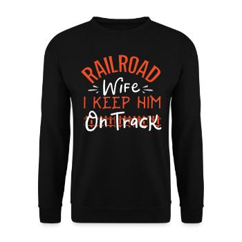 Railway, locomotive - Unisex Sweatshirt - black - Front - Alina (178cm) & Michal (187cm)