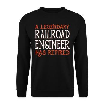Railway, locomotive - Unisex Sweatshirt - black - Front - Alina (178cm) & Michal (187cm)