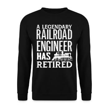 Railway, locomotive - Unisex Sweatshirt - black - Front - Alina (178cm) & Michal (187cm)