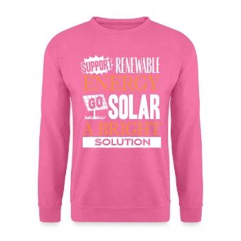 Solarenergie, Erneuerbare Energie - Unisex Pullover - Pink - Vorne