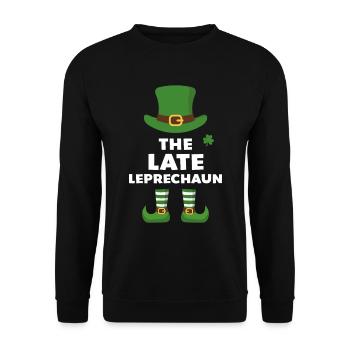 The Late Leprechaun - Unisex Sweatshirt - black - Front - Alina (178cm) & Michal (187cm)