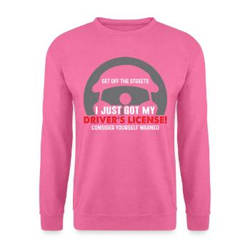 Permis de conduire - Sweat-shirt Unisexe - rose - Devant