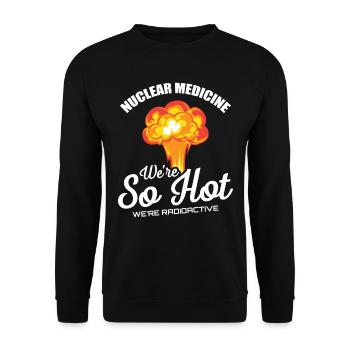 NUC Med Squad, Nuclear Medicine - Unisex Sweatshirt - black - Front - Alina (178cm) & Michal (187cm)