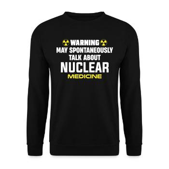 NUC Med Squad, Nuclear Medicine - Unisex Sweatshirt - black - Front - Alina (178cm) & Michal (187cm)
