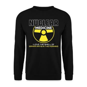 NUC Med Squad, Nuclear Medicine - Unisex Sweatshirt - black - Front - Alina (178cm) & Michal (187cm)