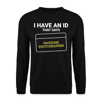 Photographer, Photography - Unisex Sweatshirt - black - Front - Alina (178cm) & Michal (187cm)
