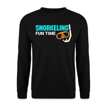Snorkeling, snorkeling, diving, underwater - Unisex Sweatshirt - black - Front - Alina (178cm) & Michal (187cm)