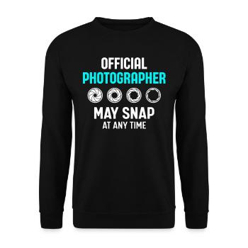 Photographer, Photography - Unisex Sweatshirt - black - Front - Alina (178cm) & Michal (187cm)