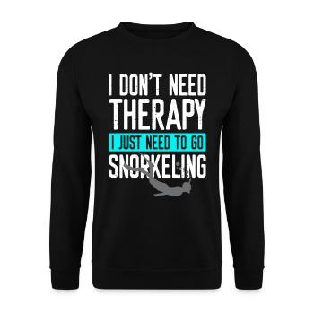 Snorkeling, snorkeling, diving, underwater - Unisex Sweatshirt - black - Front - Alina (178cm) & Michal (187cm)