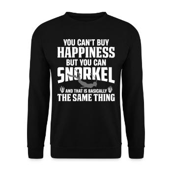 Snorkeling, snorkeling, diving, underwater - Unisex Sweatshirt - black - Front - Alina (178cm) & Michal (187cm)