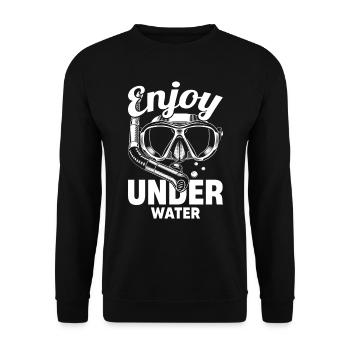 Snorkeling, snorkeling, diving, underwater - Unisex Sweatshirt - black - Front - Alina (178cm) & Michal (187cm)