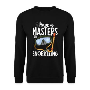 Snorkeling, snorkeling, diving, underwater - Unisex Sweatshirt - black - Front - Alina (178cm) & Michal (187cm)