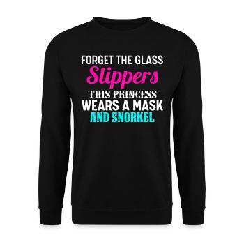Snorkeling, snorkeling, diving, underwater - Unisex Sweatshirt - black - Front - Alina (178cm) & Michal (187cm)