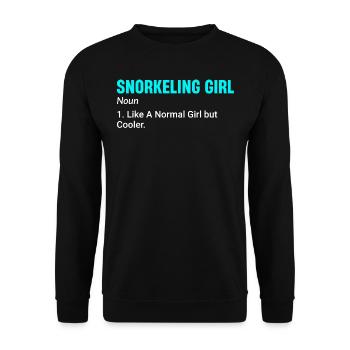 Snorkeling, snorkeling, diving, underwater - Unisex Sweatshirt - black - Front - Alina (178cm) & Michal (187cm)