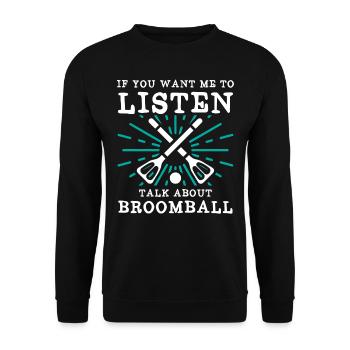 Broom ball - Unisex Sweatshirt - black - Front - Alina (178cm) & Michal (187cm)