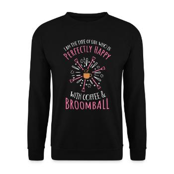 Broom ball - Unisex Sweatshirt - black - Front - Alina (178cm) & Michal (187cm)