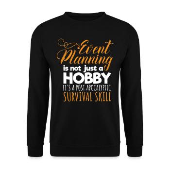 Event Planning, Event Planner - Unisex Sweatshirt - black - Front - Alina (178cm) & Michal (187cm)