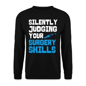 Anesthesiologist, Anesthesiology - Unisex Sweatshirt - black - Front - Alina (178cm) & Michal (187cm)