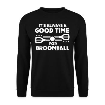 Broom ball - Unisex Sweatshirt - black - Front - Alina (178cm) & Michal (187cm)