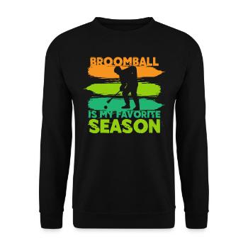 Broom ball - Unisex Sweatshirt - black - Front - Alina (178cm) & Michal (187cm)