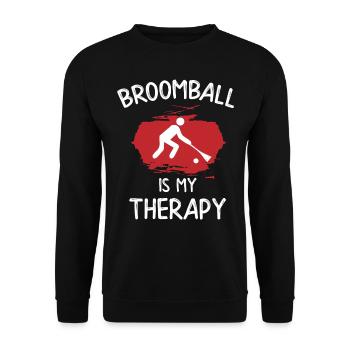 Broom ball - Unisex Sweatshirt - black - Front - Alina (178cm) & Michal (187cm)