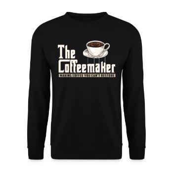 Barista, coffee machine - Unisex Sweatshirt - black - Front - Alina (178cm) & Michal (187cm)