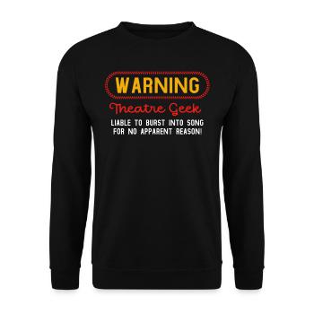 Broadway, Musical, Theatre nerd - Unisex Sweatshirt - black - Front - Alina (178cm) & Michal (187cm)