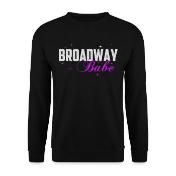 Broadway, Musical, Theatre nerd - Unisex Sweatshirt - black - Front - Alina (178cm) & Michal (187cm)